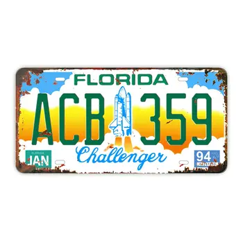 Ретро-винтажные автомобильные Номерные знаки штата США, Флорида, Металлические номерные знаки с тиснением