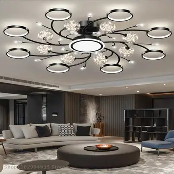 Роскошная Люстра для гостиной 2023 года, современный Интеллектуальный Светодиодный Потолочный светильник для спальни, столовой, Простые лампы для внутреннего оформления квартиры