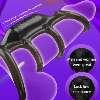 Рукав для члена с задержкой мужской эякуляции, вибрирующее кольцо для пениса, ремешок, фаллоимитатор, стимулятор точки G, вибратор, расширитель для увеличения члена