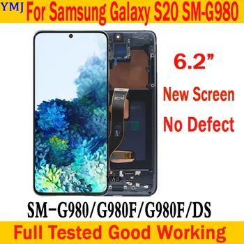 С Рамкой Тест Новый Для Samsung Galaxy S20 Plus S20 Ultra ЖК-дисплей G980F G985F/DS G988 Дисплей ЖК-Сенсорный Экран Высокого Качества