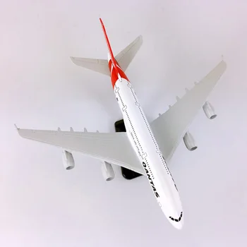 Самолет A380 в масштабе 18 см 1: 400, Статическая твердотельная модель из сплава с базовым коллекционным дисплеем, коллекция игрушек