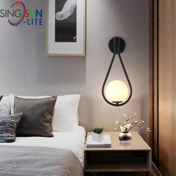 Светодиодный настенный светильник G9 мощностью 4 Вт, Внутренние настенные светильники, спальня, гостиная, бра из матового стекла в помещении, бра для коридора, прохода