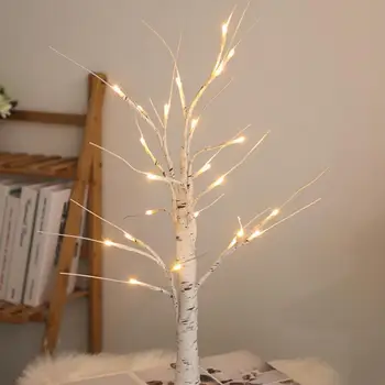 Светодиодный ночник, мини-Рождественская елка, Гирлянда из медной проволоки, лампа для украшения детской спальни, Сказочный свет, праздничное освещение