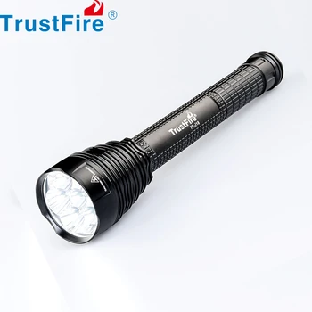Светодиодный фонарик TrustFire J18 Супер яркий 8000 люмен, используется батарея 18650, водонепроницаемость, 5 режимов освещения, большой охотничий тактический фонарь