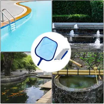 Сетчатый фильтр для бассейна Премиум-класса для бассейна со скиммером из мелкой сетки Телескопический шест для бассейнов Садовые гидромассажные ванны Эффективный спа-центр