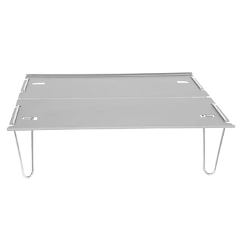 Складной стол для кемпинга из алюминиевого сплава, портативный мини-столик для барбекю, журнальный столик, суперлегкий стол для кемпинга, серебристый