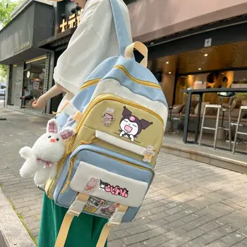 Совместное название Sanrio Clow M, милый школьный рюкзак для девочек, легкий студенческий рюкзак большой емкости Cinnamoroll Babycinnamoroll
