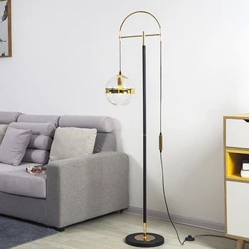 Современная золотая лампа Скандинавский торшер гостиная Ins спальня постмодернистское настенное освещение E27 для гостиной спальня