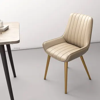 Современные минималистичные Обеденные стулья Nordic Home Ресторанный обеденный стул Со спинкой Ресторанная Роскошная Кожаная мебель C