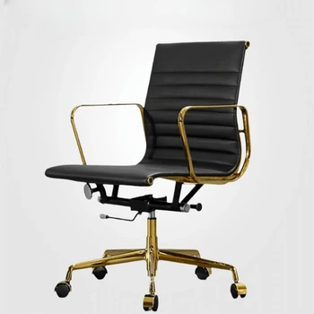 Современные офисные кресла на колесиках для спальни, компьютерные напольные офисные кресла для чтения, мебель для дома Cadeira Presidente из искусственной кожи YQ50OC
