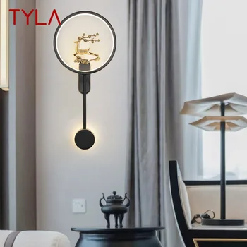 Современный Настенный Светильник TYLA LED Vintage Brass Creative Sconce для Домашнего Декора Прикроватной Тумбочки в Гостиной и Спальне