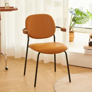 Современный обеденный стул с мягким Сиденьем, Креативные Подвесные Стулья для столовой, Скандинавское Легкое Роскошное кресло, Минималистичный стул со спинкой