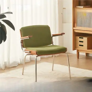 Современный обеденный стул в скандинавском стиле, домашняя минималистичная маленькая квартира, мягкая сумка для отдыха, кресло для спальни, ретро-кресло