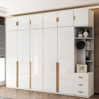 Современный шкаф для спальни В белых шкафах, включая универсальную УФ-панель для хранения, комбинированный шкаф для мебели в скандинавском стиле, домашний Роскошный шкаф