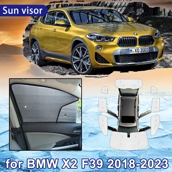 Солнцезащитный Козырек с Полным Покрытием для BMW X2 F39 2023 2022 2021 2020 2019 2018 Автомобильный Козырек От Солнца Лобовое Стекло Козырек Бокового Окна Автоаксессуары