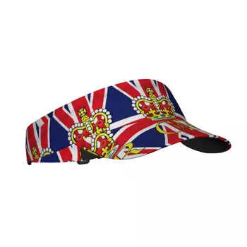 Спортивная солнцезащитная кепка С регулируемым козырьком, защита от ультрафиолета, пустой верх, Солнцезащитная шляпа для тенниса, гольфа, бега, Садовый флаг Короля Чарльза III