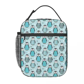 Студенческая школьная сумка для ланча Penguins, Оксфордская сумка для ланча для офиса, путешествий, кемпинга, термоохладитель, ланч-бокс