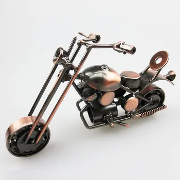 Творческий Мотоцикл Металл Железо Маленькие Украшения Украшения Гостиной Офисные Настольные Статуэтки Подарки Друзьям Детские Игрушки