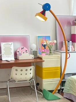 Торшер для гостиной Memphis, красочная геометрическая настольная лампа в стиле арт для детской комнаты