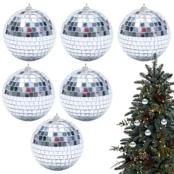Украшения из диско-шаров Светоотражающие украшения из мини-диско-шаров разных размеров Красивые мини-диско-шары Серебряные накладки