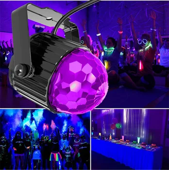 Ультрафиолетовый УФ Черный Свет DJ диско шар разливается свечение Blacklight для Хэллоуина Рождество диско-бар флуоресцентный плакат