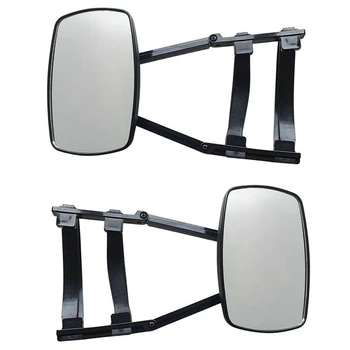 Универсальные буксирные зеркала, удлиненные зеркала для буксировки, регулируемое буксирное зеркало с поворотом на 360 °, черное, 2ШТ