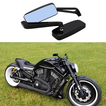 Универсальные прямоугольные боковые зеркала заднего вида для мотоциклов, ретро мотоциклетные широкоугольные зеркала заднего вида для Harley