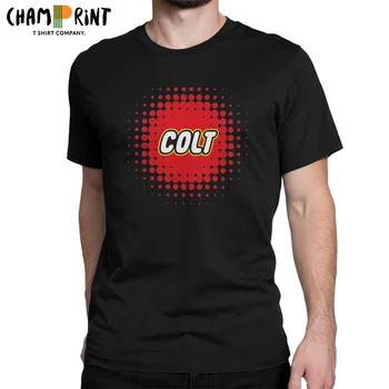 Футболка Colt, мужская забавная футболка из чистого хлопка, футболки с круглым вырезом, топы с коротким рукавом, летние