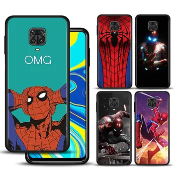 Чехол Для Телефона Marvel Spider Man Для Xiaomi Redmi Note 10 Pro Max 9 9S 7 8T 8 K40 Pro Plus 9T 9C 9A Силиконовая Оболочка