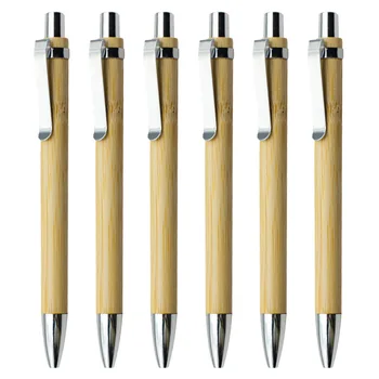 Шариковая ручка Bamboo press wood 1.0 С Пулевидным наконечником высшего качества для коммерции, черные чернила, Шариковая Ручка для Подписи в Бизнесе, Сменная
