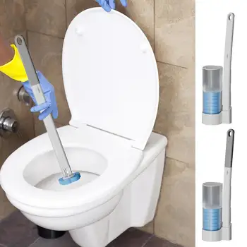 Щетка для унитаза Бытовой 360-Градусный инструмент для чистки ванной комнаты Скруббер для ванной комнаты для дома, квартиры, общежития, гостиничных аксессуаров