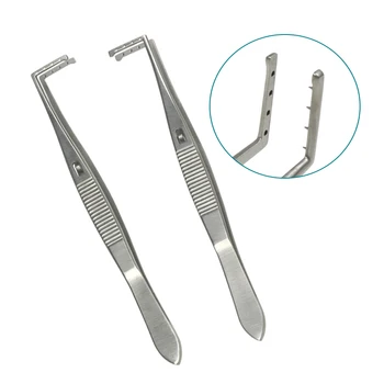 Щипцы для лечения косоглазия, Микропинцет с наконечником 15 мм, Офтальмологический инструмент из нержавеющей стали