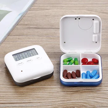 Электронный умный футляр для таблеток Будильник Напоминание Коробки для хранения лекарств Планшет с таймером Секретная коробка Портативные Лекарства Аксессуары